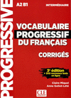 VOCABULAIRE PROGRESSIF DU FRANÇAIS 3ª ÉDITION - NIVEAU INTERMÉDIARE - CORRIGES