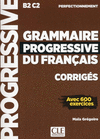 GRAMMAIRE PROGRESSIVE DU FRAN�AIS CORRIG�S NIVEAU PERFECTIONNEMENT - NOUVELLE COUVERTURE