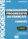 CONJUGAISON PROGRESSIVE DU FRANAIS - CORRIGES - NIVEAU DBUTANT - NOUVELLE COUVERTURE
