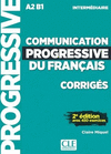 COMMUNICATION PROGRESSIVE DE FRANAIS INTERMDIAIRE - CORRIGES - 2 EDITION NOUVELLE COUVERTURE