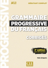 GRAMMAIRE PROGRESSIVE DU FRANCAIS - CORRIGES - NIVEAU DEBUTANT COMPLET - 2� EDITION