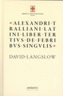 ALEXANDRI TRALLIANI LATINI LIBER TERTIUS DE FEBRIBUS SINGULIS