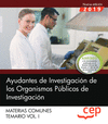 AYUDANTES DE INVESTIGACIN DE LOS ORGANISMOS PBLICOS DE INVESTIGACIN. MATERIAS