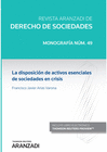 LA DISPOSICIN DE ACTIVOS ESENCIALES DE SOCIEDADES EN CRISIS (PAPEL + E-BOOK)