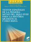 TEXTOS ESPAOLES DE LA PRIMERA MITAD DEL SIGLO XVIII PARA LA HISTORIA