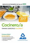 COCINERO/A DEL SERVICIO EXTREMEO DE SALUD (SES). TEMARIO ESPECFICO VOLUMEN 1