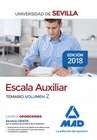 ESCALA AUXILIAR DE LA UNIVERSIDAD DE SEVILLA. TEMARIO VOLUMEN 2