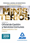 OFICIAL DE GESTI�N Y SERVICIOS COMUNES DEL MINISTERIO DE CULTURA Y DEPORTE. TEMARIO ESPEC�FICO Y TEST PROGRAMA 1