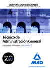 TCNICO  DE ADMINISTRACIN GENERAL DE CORPORACIONES LOCALES. TEMARIO GENERAL VOLUMEN 1