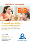 CUERPO ESPECIALISTAS EN EDUCACI�N ESPECIAL DE LA ADMINISTRACI�N DE LA GENERALITAT VALENCIANA. PARTE ESPECIAL TEMARIO Y TEST VOLUMEN 2