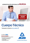 CUERPO T�CNICO DE LA ADMINISTRACI�N P�BLICA REGIONAL DE MURCIA. TEMARIO COM�N VOLUMEN 2