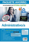 PAQUETE AHORRO ADMINISTRATIVO/A DEL AYUNTAMIENTO DE VITORIA-GASTEIZ. AHORRA 49  (INCLUYE TEMARIO GENERAL Y TEST; TEMARIO ESPECFICO VOLMENES 1 Y 2; 