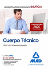 CUERPO T�CNICO DE LA ADMINISTRACI�N P�BLICA REGIONAL DE MURCIA. TEST DEL TEMARIO COM�N