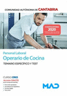 PERSONAL LABORAL DE LA COMUNIDAD AUTNOMA DE CANTABRIA. TEMARIO Y TEST PARTE ESPECFICA. OPERARIO DE COCINA.