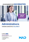 ADMINISTRATIVO/A DEL AYUNTAMIENTO DE SAN SEBASTIN. TEMARIO ESPECFICO VOLUMEN 1