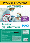 PAQUETE AHORRO AUXILIAR DE ENFERMERA DE LA JUNTA DE COMUNIDADES DE CASTILLA-LA MANCHA. AHORRA 55  (INCLUYE TEMARIOS 1 Y 2; TEST; SIMULACROS DE EXAME