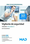 VIGILANTE DE SEGURIDAD.  TEMARIO VOLUMEN 3