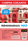 COMPRA CONJUNTA ADMINISTRATIVO/A DE CORPORACIONES LOCALES. INCLUYE ACCESO GRATIS AL CURSO ORO, CON MS DE 4200 PREGUNTAS DE TEST ONLINE