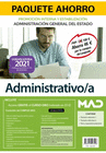 PAQUETE AHORRO ADMINISTRATIVO DEL ESTADO (ESTABILIZACIN Y PROMOCIN INTERNA). AHORRA 42  (INCLUYE TEMARIO VOLMENES 1 Y 2; TEST Y SUPUESTOS PRCTICO