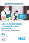 ACTIVIDADES DOMSTICAS Y LIMPIEZA DE EDIFICIOS DEL IMSERSO (GRUPO PROFESIONAL E1). MINISTERIO DE DERECHOS SOCIALES Y AGENDA 2030. TEMARIO Y TEST PARTE