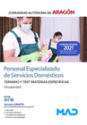 PERSONAL ESPECIALIZADO DE SERVICIOS DOMSTICOS (DISCAPACIDAD). TEMARIO Y TEST DE MATERIAS ESPECFICAS
