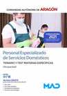 PERSONAL ESPECIALIZADO DE SERVICIOS DOM�STICOS (DISCAPACIDAD). TEMARIO Y TEST DE MATERIAS ESPEC�FICAS