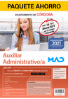 PAQUETE AHORRO AUXILIAR ADMINISTRATIVO/A. AHORRA 60 � +5% DESCUENTO ONLINE (INCLUYE TEMARIO VOL�MENES 1 Y 2; TEST Y SUPUESTOS PR�CTICOS; ACCESO A CURS