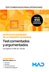 TEST COMENTADOS PARA OPOSICIONES DEL ESTATUTO DE AUTONOM�A DE LA COMUNITAT VALENCIANA (LEY ORG�NICA 5/1982, DE 1 DE JULIO). TEST COMENTADOS