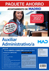 PAQUETE AHORRO AUXILIAR ADMINISTRATIVO/A AHORRA 58  +5% DESCUENTO ONLINE (INCLUYE EN PAPEL: TEMARIO VOLMENES 1 Y 2; TEST; SIMULACROS DE EXAMEN; Y AC