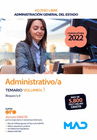 ADMINISTRATIVO/A (ACCESO LIBRE) TEMARIO VOLUMEN 1 BLOQUES I Y II