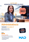 ADMINISTRATIVO/A (ACCESO LIBRE) TEMARIO VOLUMEN 2 BLOQUES II Y III