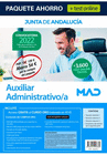 PAQUETE AHORRO + TEST ONLINE AUXILIAR ADMINISTRATIVO/A AHORRA 54� +5% DESCUENTO ONLINE (INCLUYE EN PAPEL: TEMARIO VOL�MENES 1, 2 Y 3; SIMULACROS DE EX
