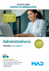 ADMINISTRATIVO/A (TURNO LIBRE) TEMARIO VOLUMEN 1