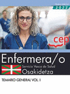 ENFERMERA;O SERVICIO VASCO DE SALUD OSAKIDETZA TEMARIO GENERAL VOL.I