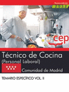 TCNICO DE COCINA (PERSONAL LABORAL). COMUNIDAD DE MADRID. TEMARIO ESPECFICO. VOL. II