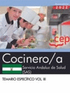 COCINERO/A. SERVICIO ANDALUZ DE SALUD (SAS). TEMARIO ESPECÍFICO. VOL.III. OPOSICIONES