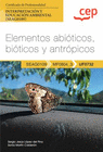 MANUAL ELEMENTOS ABITICOS, BITICOS Y ANTRPICOS. INTERPRETACIN Y EDUCACIN AMBIENTAL (SEAG0109)