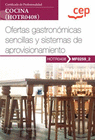 MANUAL OFERTAS GASTRONMICAS SENCILLAS Y SISTEMAS DE APROVISIONAMIENTO