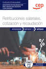 MANUAL RETRIBUCIONES SALARIALES, COTIZACIN Y RECAUDACIN