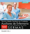 TCNICO MEDIO SANITARIO EN CUIDADOS AUXILIARES DE ENFERMERA. SERVICIO MADRILEO DE SALUD (SERMAS). TEMARIO VOL. I