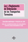 LEY Y REGLAMENTO DE ORDENACION DE LOS TRANSPORTES TERRESTRES