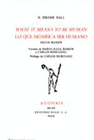 LO QUE SIGNIFICA SER HUMANO