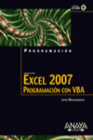 PROGRAMACION EXCEL 2007. PROGRAMACI�N CON VBA. INCLUYE CD-ROM.