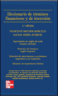 DICCIONARIO DE T�RMINOS FINANCIEROS Y DE INVERSI�N