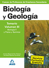 CUERPO DE PROFESORES DE ENSEÑANZA SECUNDARIA. BIOLOGÍA Y GEOLOGÍA. TEMARIO. VOLUMEN 3. BIOLOGÍA 2 Y FÍSICA Y QUÍMICA