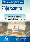 AUXILIARES ADMINISTRATIVOS DE LA UNIVERSIDAD PBLICA DE NAVARRA. TEMARIO VOL.II (TEMAS 9 A 16)