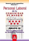 PERSONAL LABORAL DE LA COMUNIDAD DE MADRID. GRUPO III. TCNICOS ESPECIALISTAS DE ANATOMA PATOLGICA. TEMARIO PARTE ESPECFICA VOLUMEN I