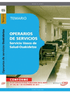 OPERARIOS DE SERVICIO DEL SERVICIO VASCO DE SALUD-OSAKIDETZA. TEMARIO