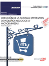MANUAL DIRECCI�N DE LA ACTIVIDAD EMPRESARIAL DE PEQUE�OS NEGOCIOS O MICROEMPRES