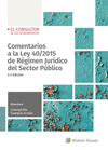 COMENTARIOS A LA LEY 40/2015 DE RGIMEN JURDICO DEL SECTOR PBLICO (2. EDICIN)